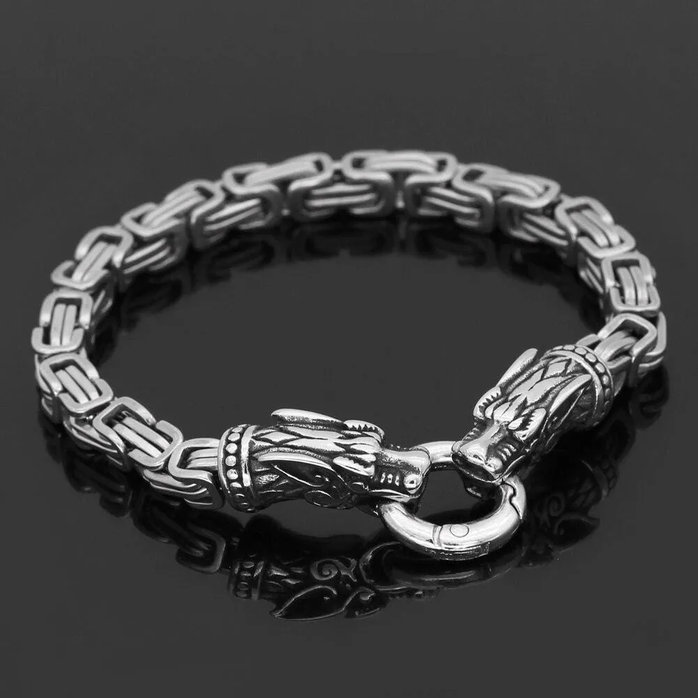 Bracelet loup Geri et Freki | Acier inoxidable