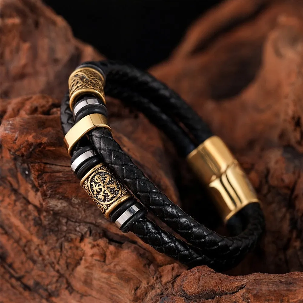 Bracelet viking tressé "Agilité du guerrier"