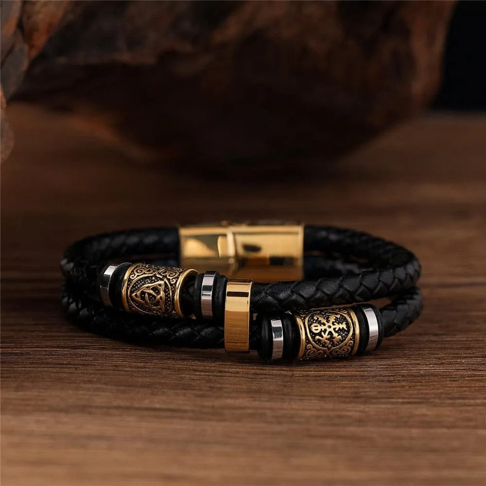 Bracelet viking tressé "Agilité du guerrier"