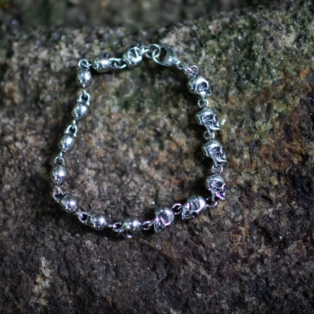 Bracelet Viking Tête de mort en chaîne