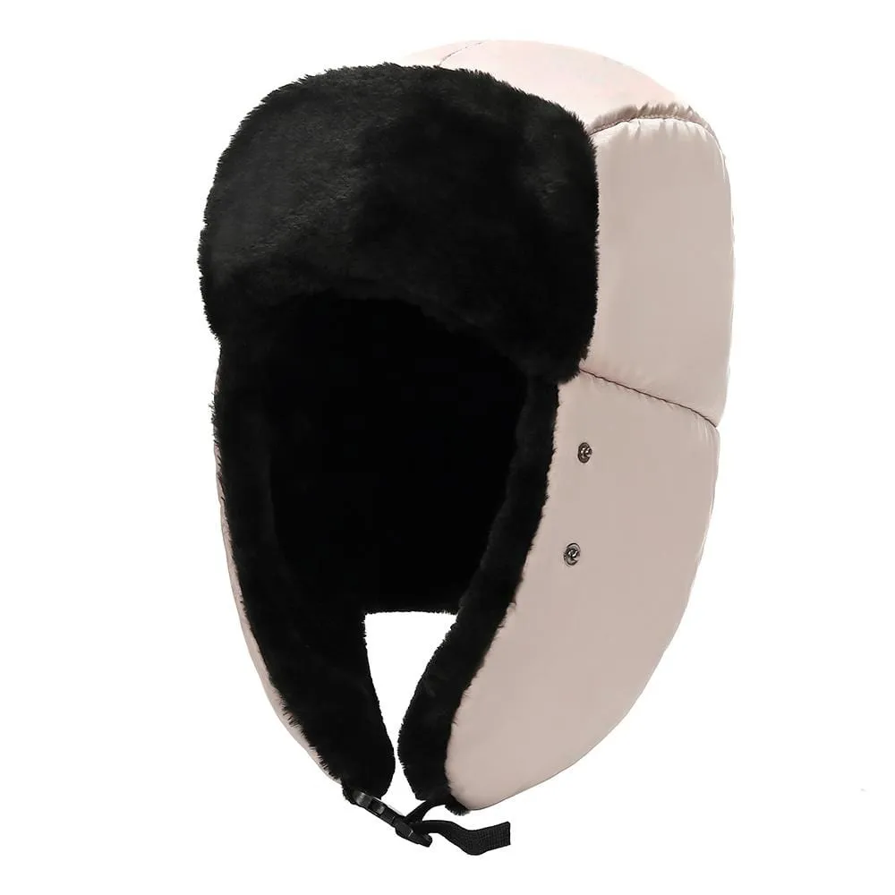 BravemanUnisex Trapper Eskimo Fur-Lined Winter Hunting Hat with Ear Flaps and Removable Mask