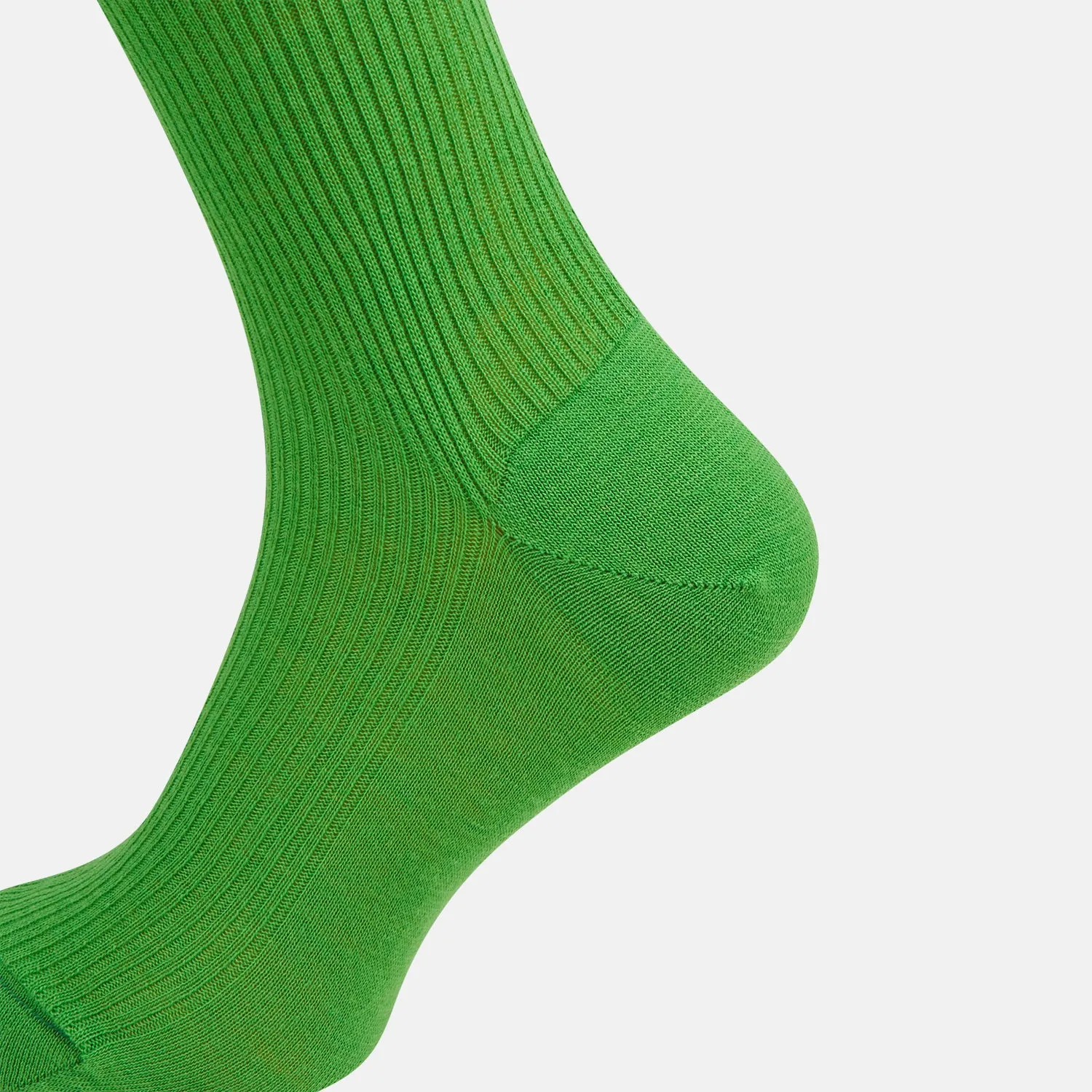 Bright Green Mid-Length Merino Socks