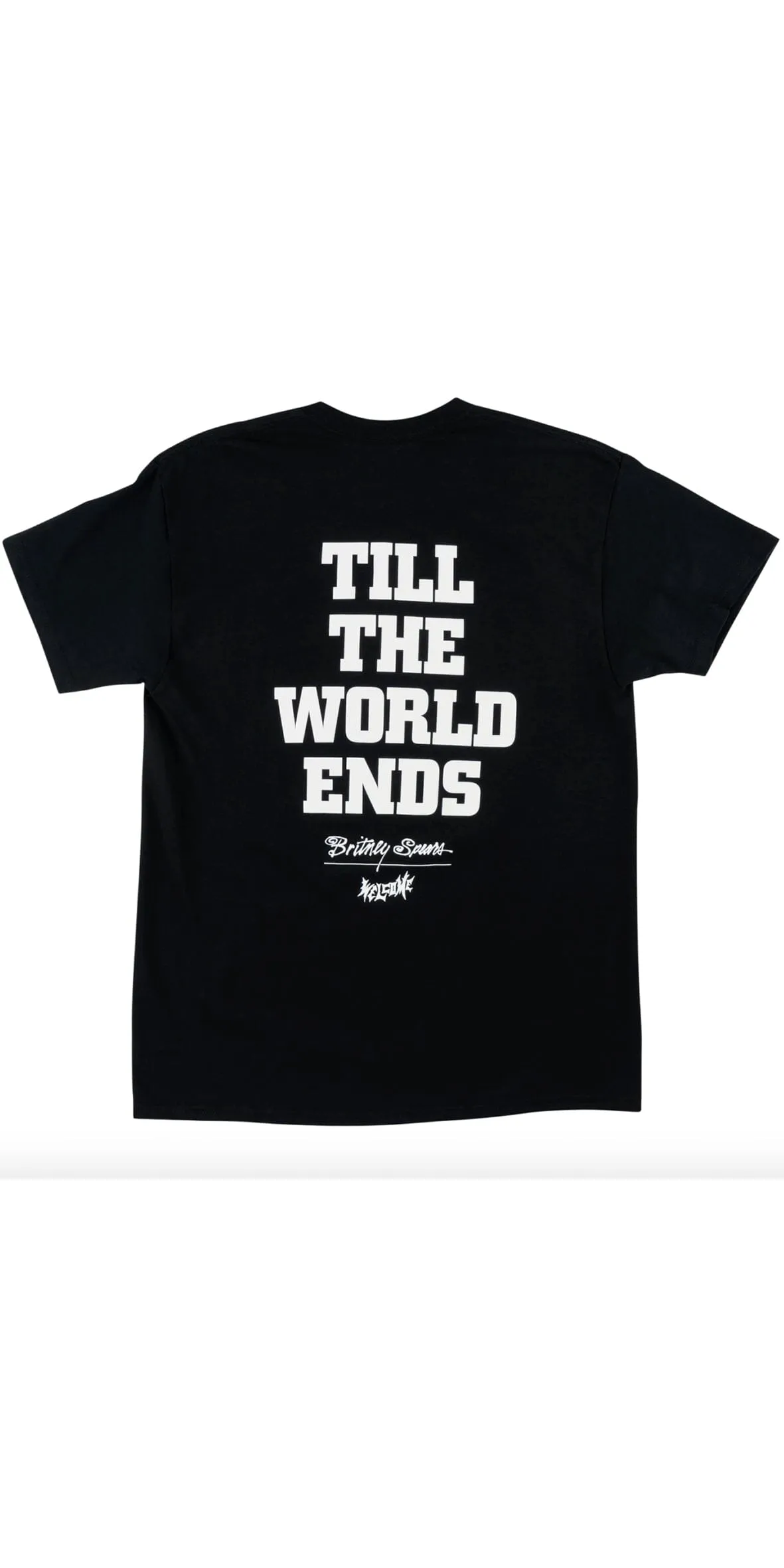 BRITNEY SPEARS X Welcome Skateboards Till the World Ends Black  T-Shirt - Camiseta