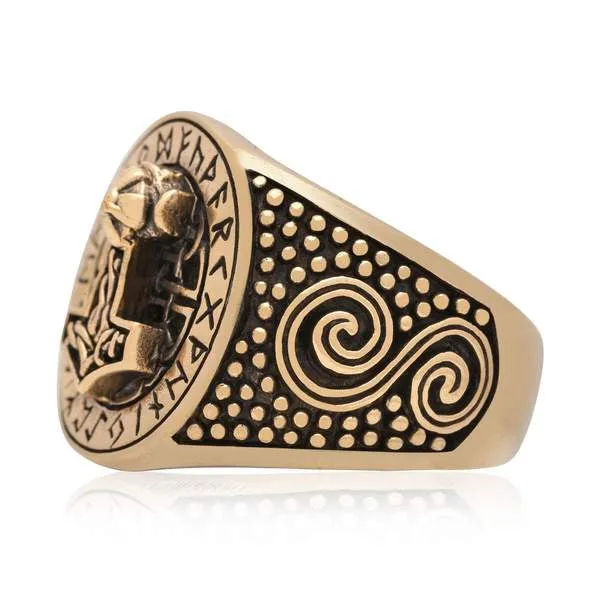 Bronze Mjolnir Ring