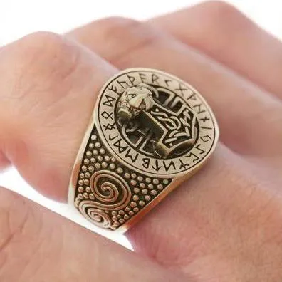 Bronze Mjolnir Ring