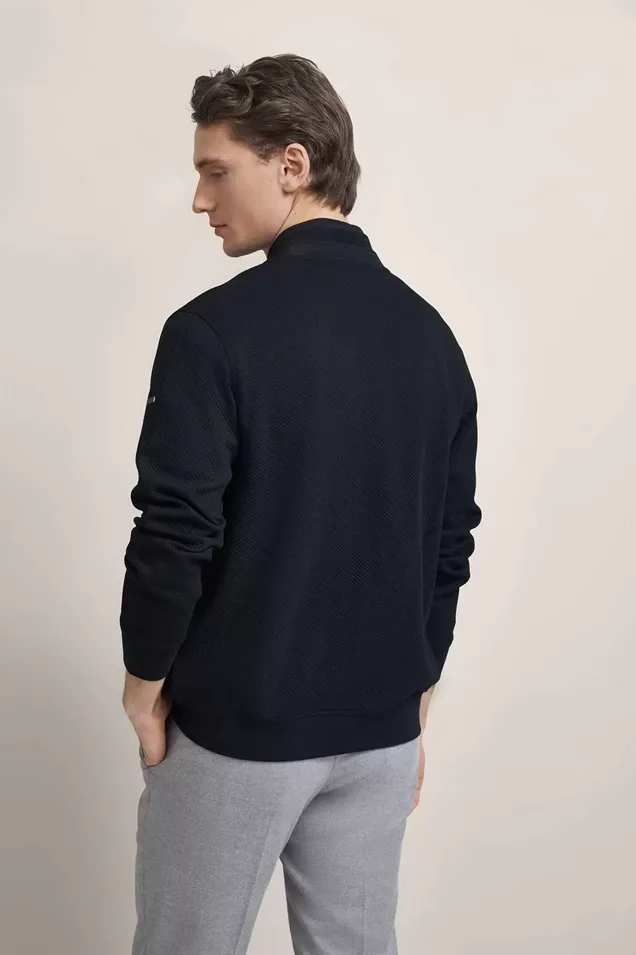 Bugatti Knit Full Zip | Navy