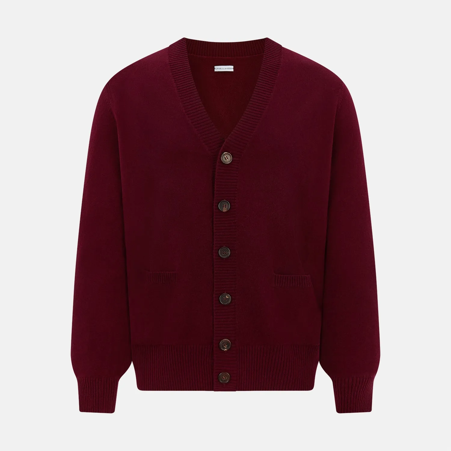 Burgundy Cashmere Cardigan