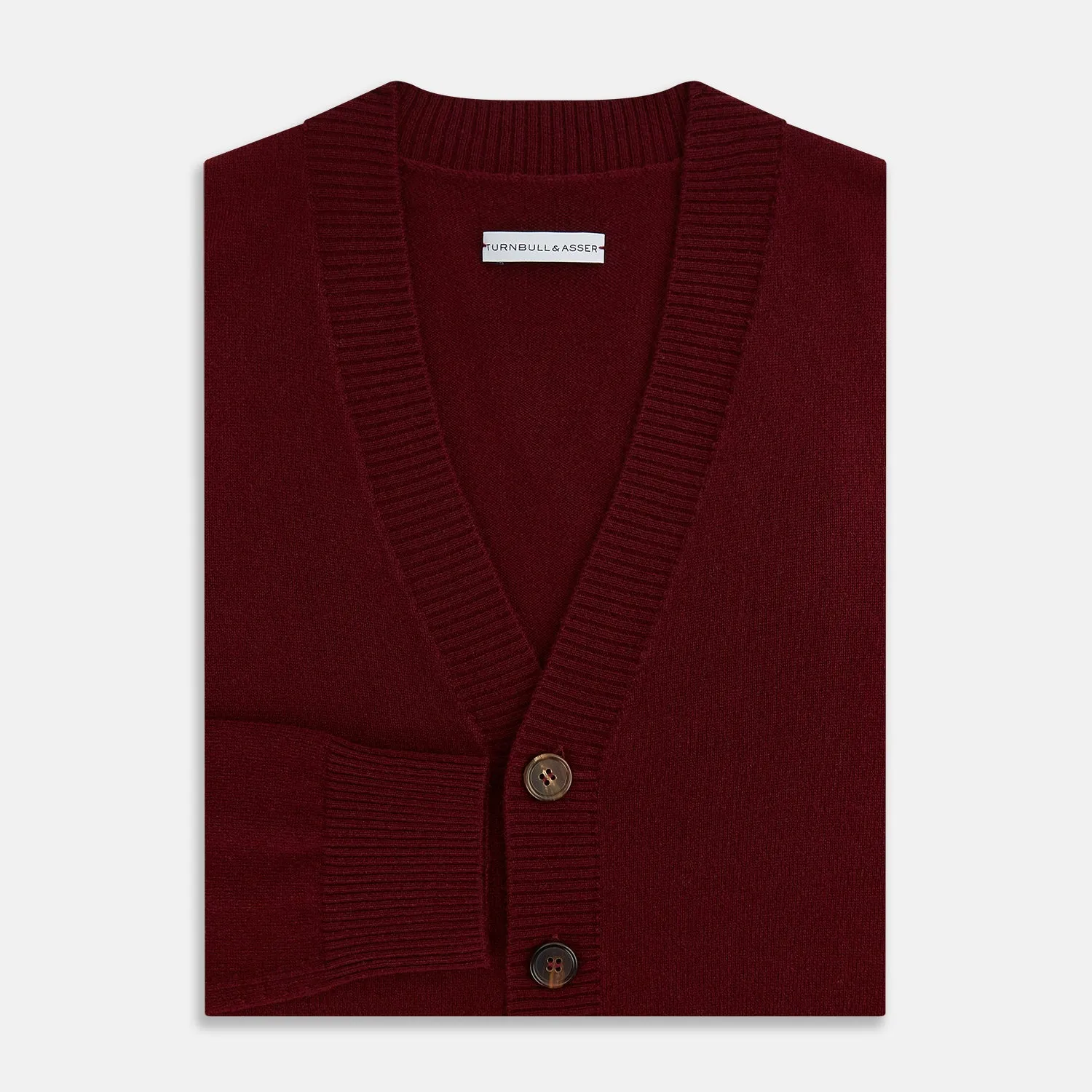 Burgundy Cashmere Cardigan