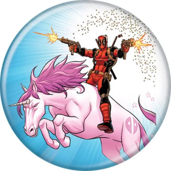 Button - Deadpool Unicorns