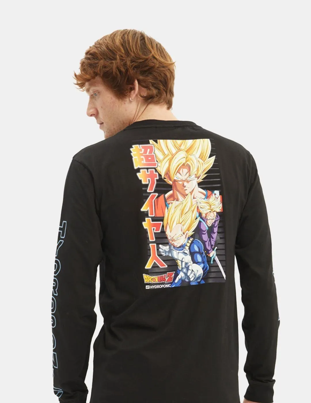 Camiseta DBZ Saiyan 3 LS Negro