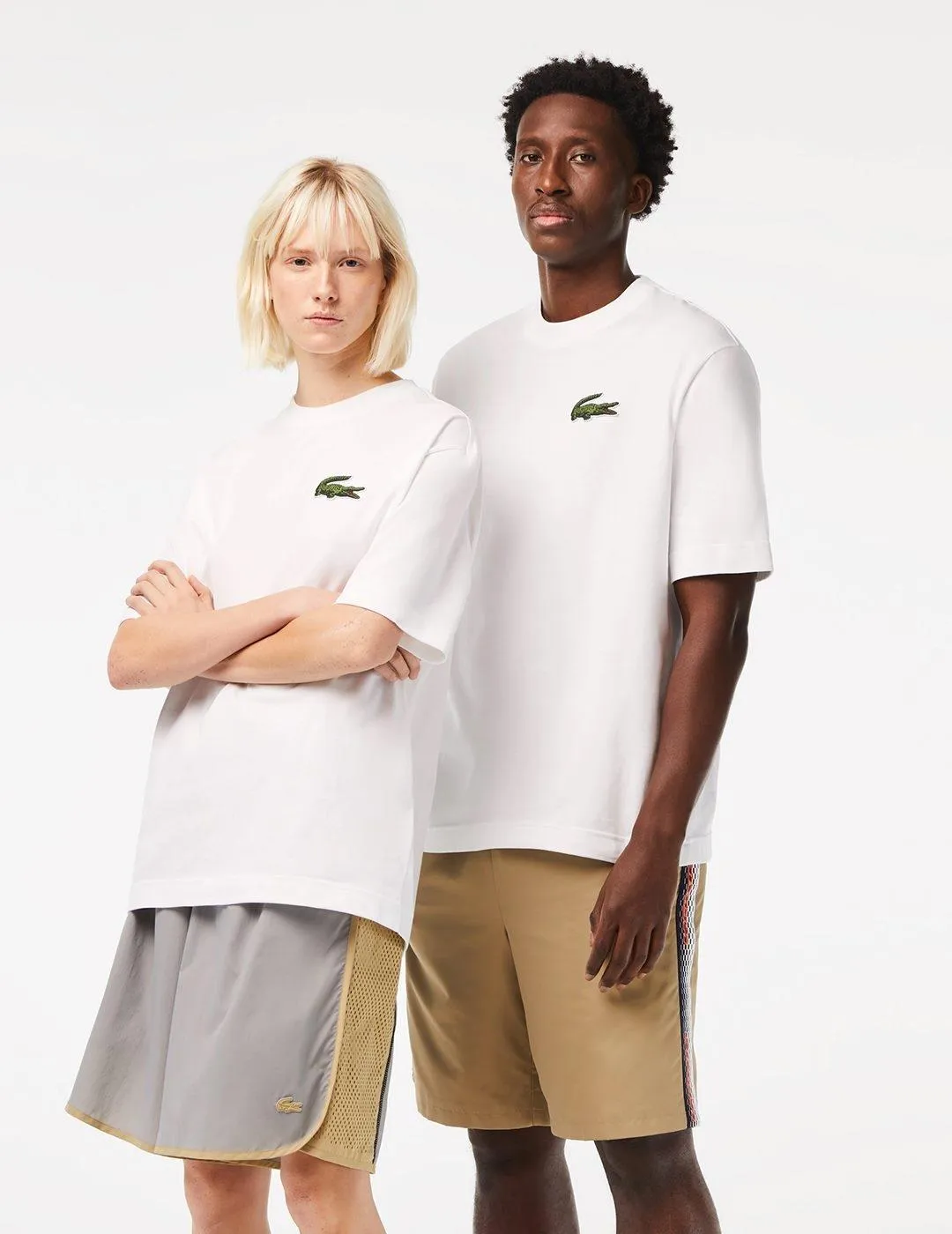 Camiseta Lacoste TH0062 Loose Fit Blanco