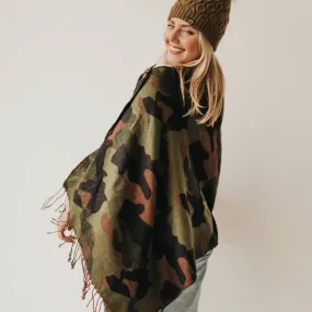 Camo Button Scarf