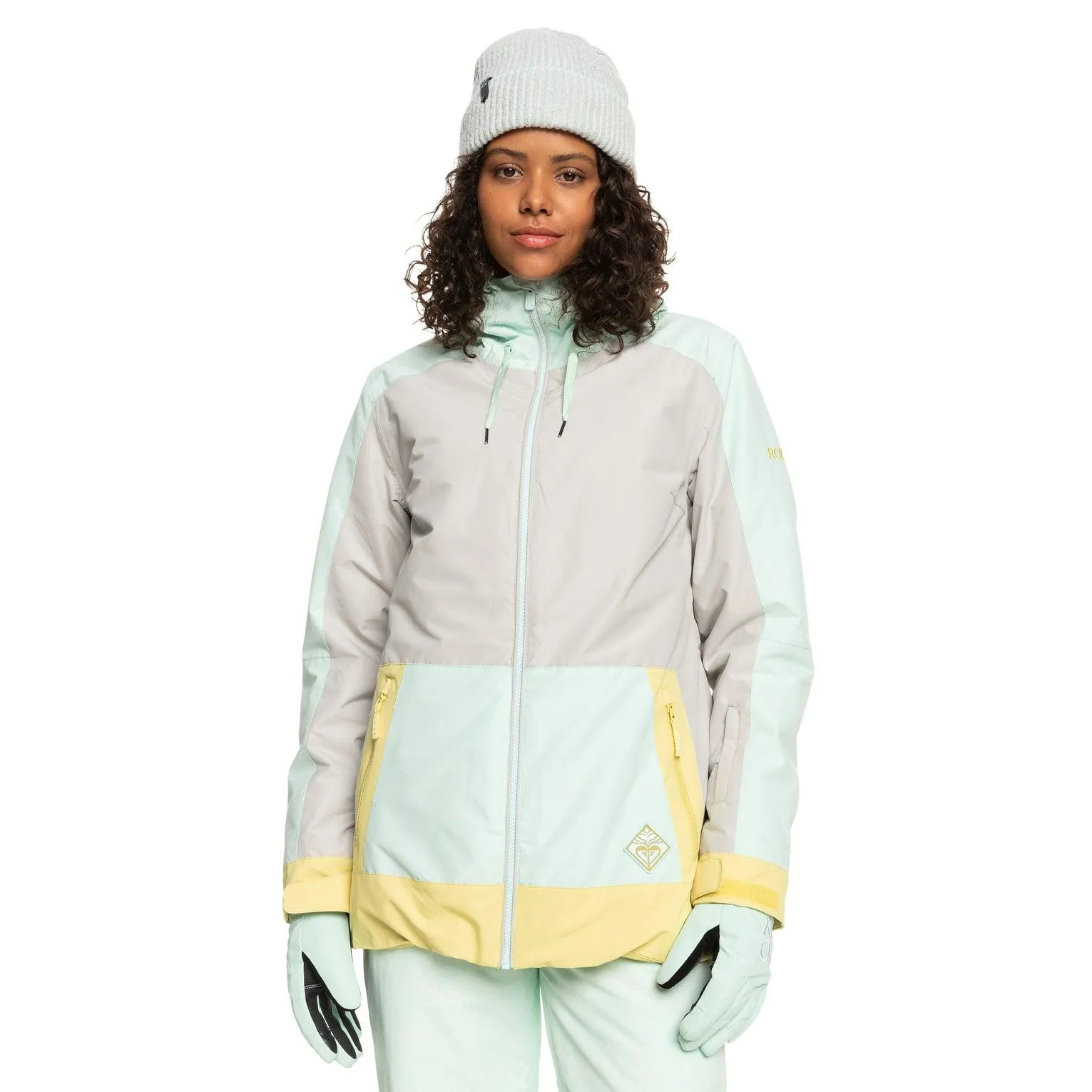 Campera Roxy Snow Ravine Hoodie Gris