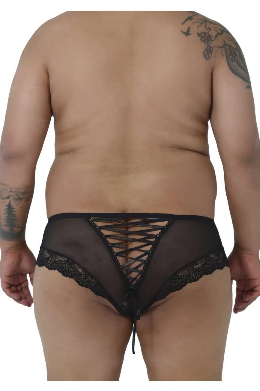 CandyMan 99462X Lace Briefs Color Black