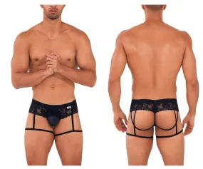 CandyMan 99717 Lace Garther Jockstrap Color Black