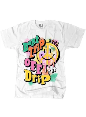 Capital Denim T-shirt - Don't Trip - White - CPTL05