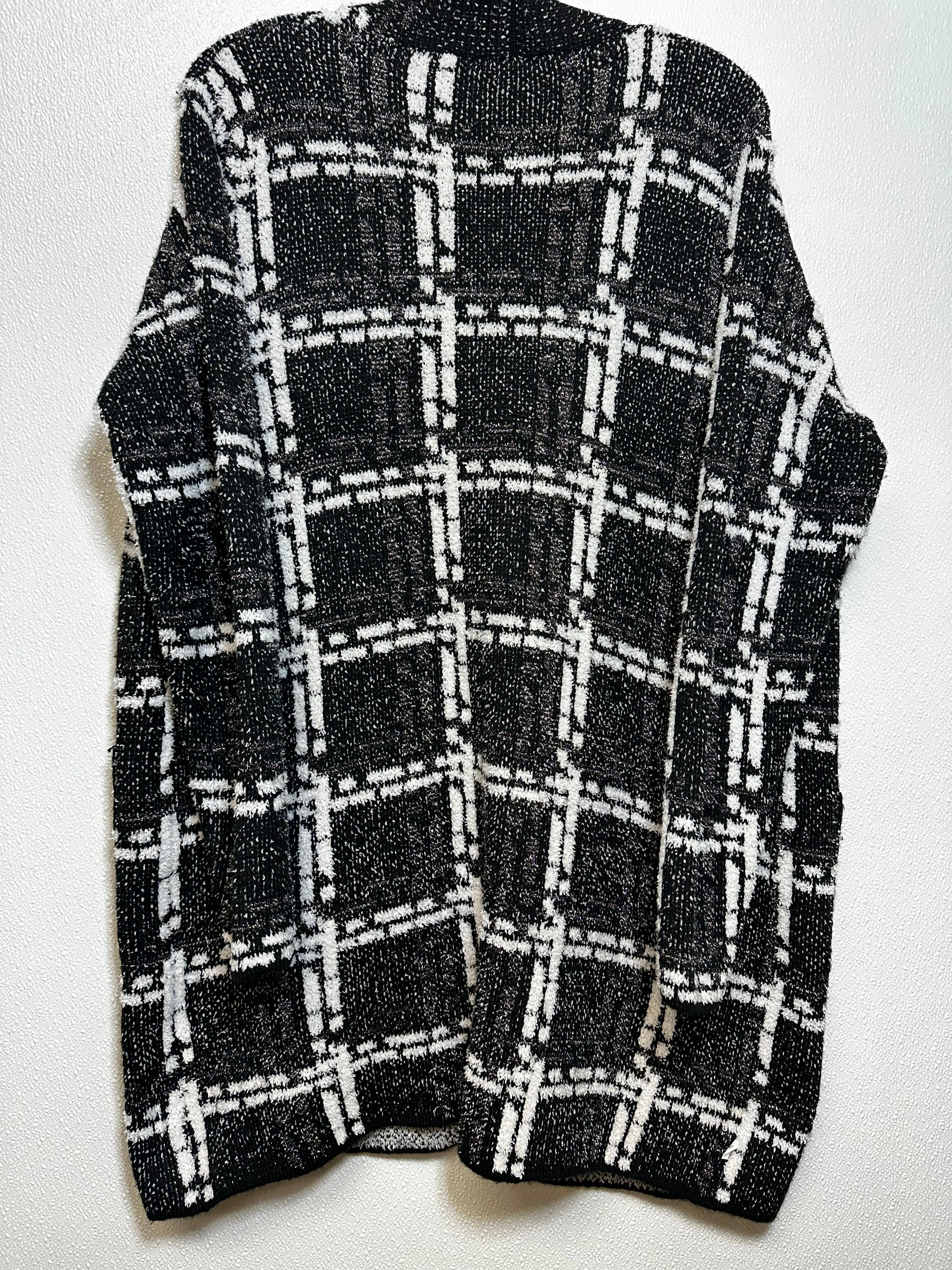 Cardigan By Nine West In Black White, Size: Xl