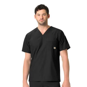 Carhartt Force Liberty Men's Twill Chest Pocket Scrub Top - Black