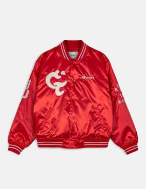 Chaqueta Grimey Causing Panic Satin Rojo