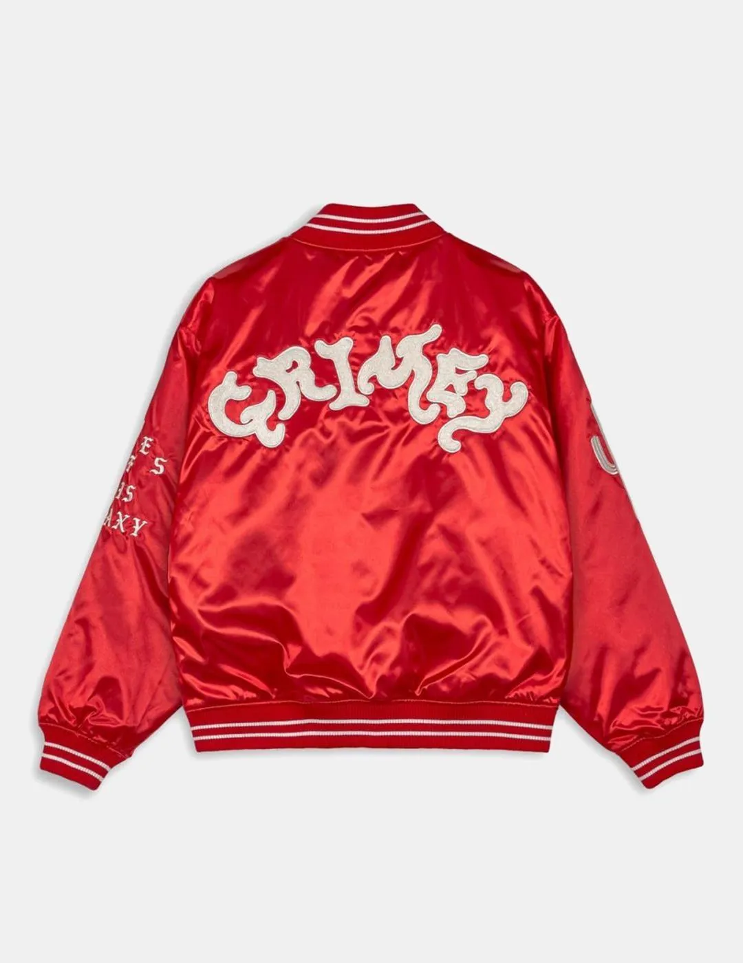 Chaqueta Grimey Causing Panic Satin Rojo