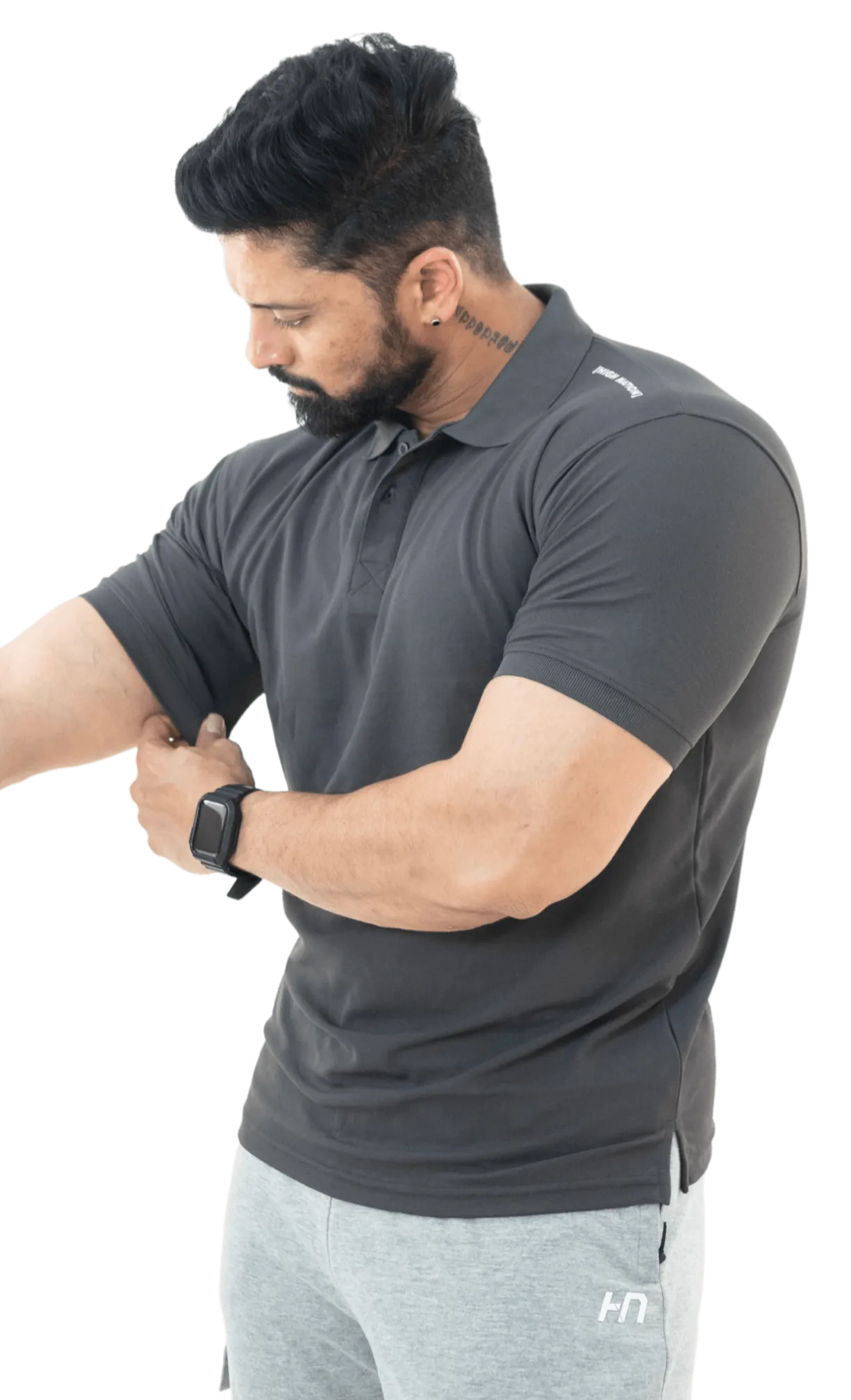 Charcoal Grey Mars Polo T-shirt