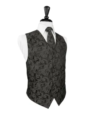 Charcoal Tapestry Tuxedo Vest