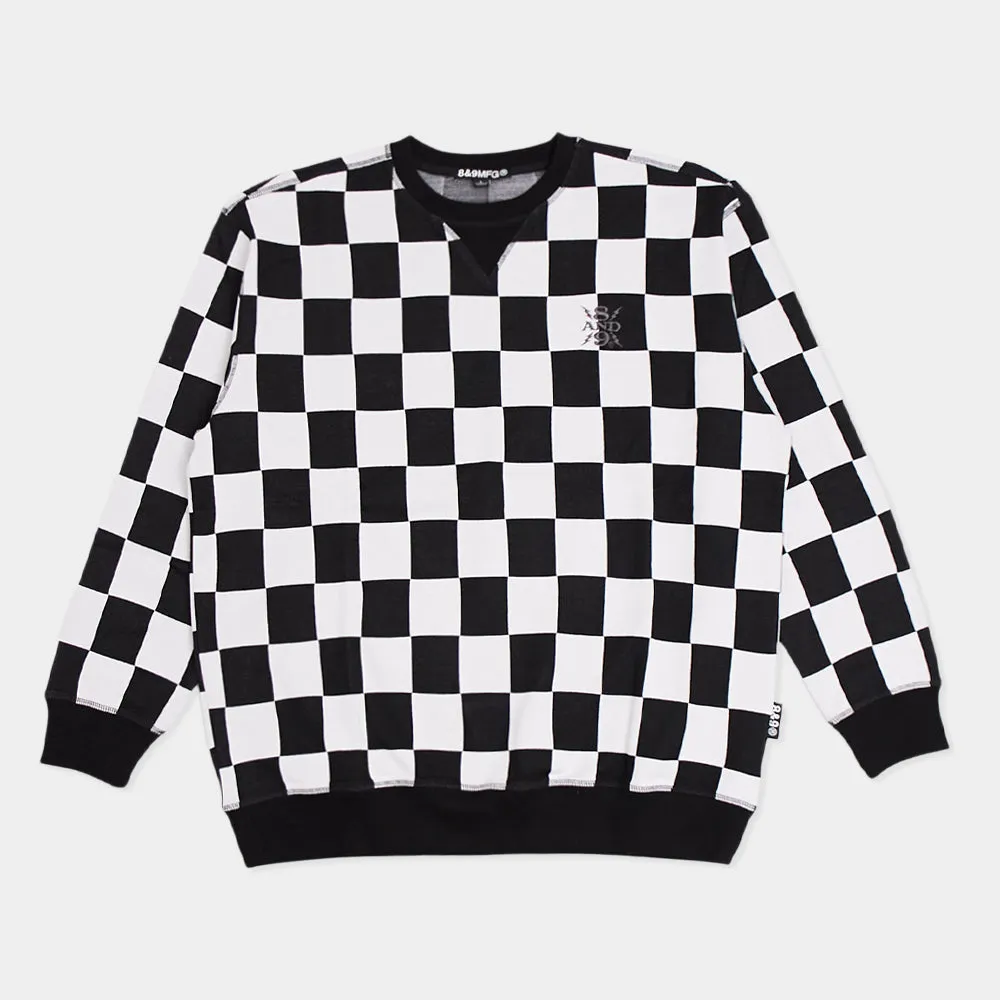 Checks Crewneck Sweatshirt Checkered Black