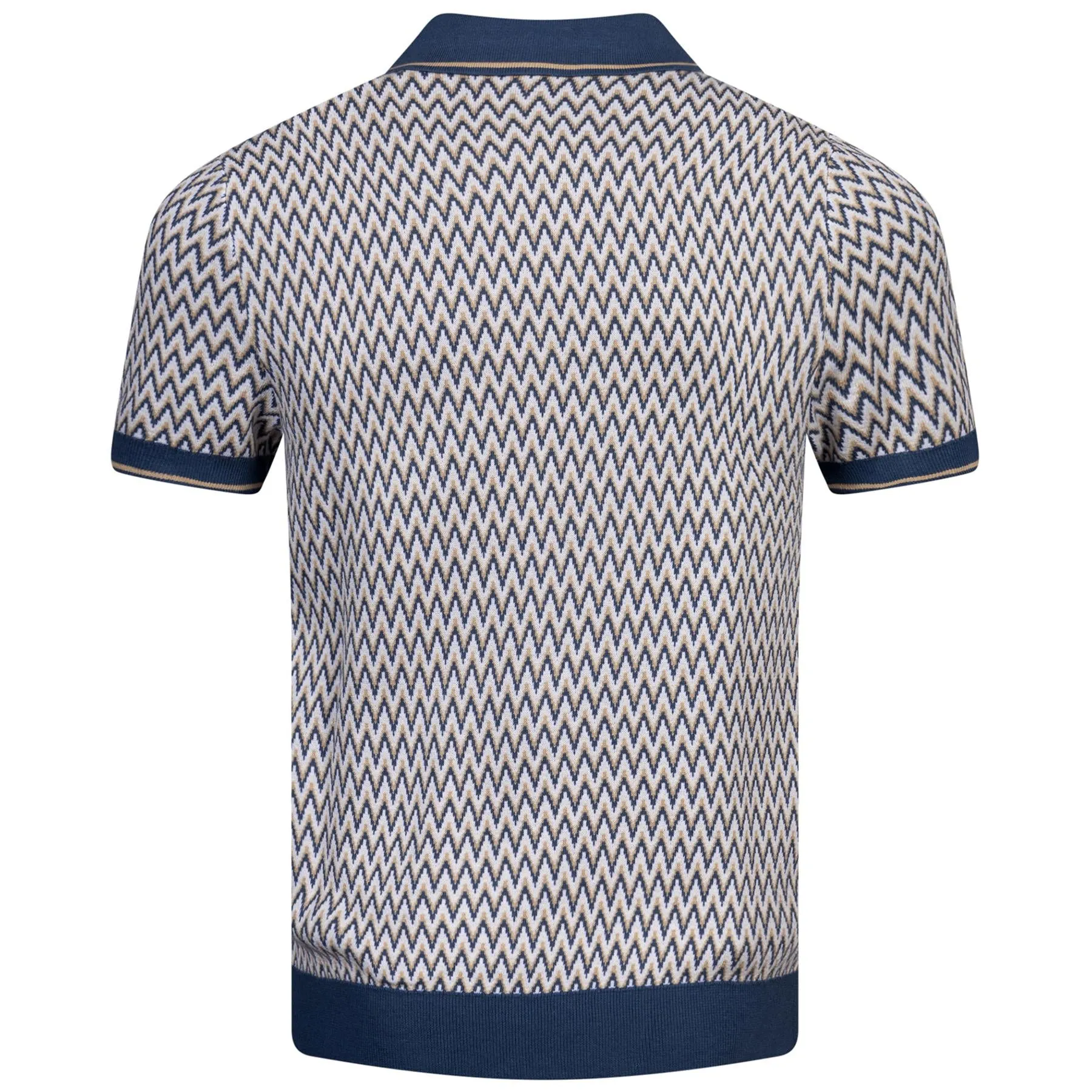 Chevron Jacquard Cotton Polo Birch - AW24