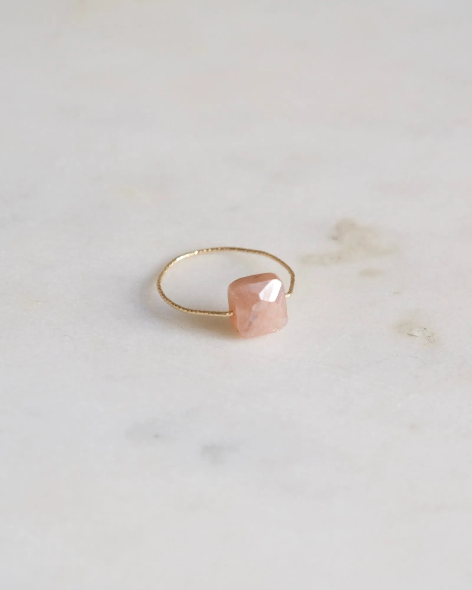 Chocolate moonstone ring