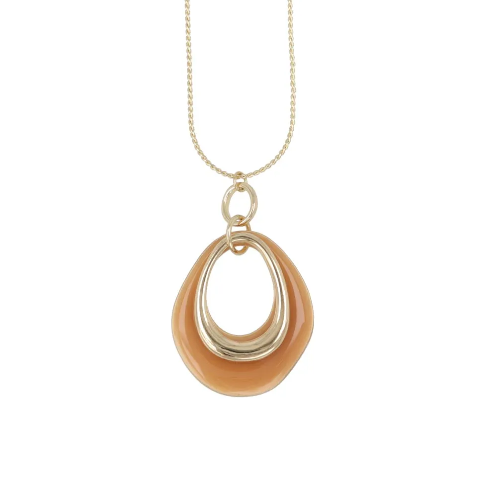 Circle Drop Long Necklace