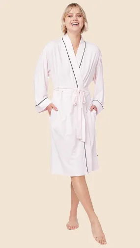 Classic Pima Knit Robe - Pink Moment