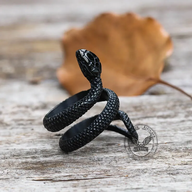 Coiled Snake Stainless Steel Ring