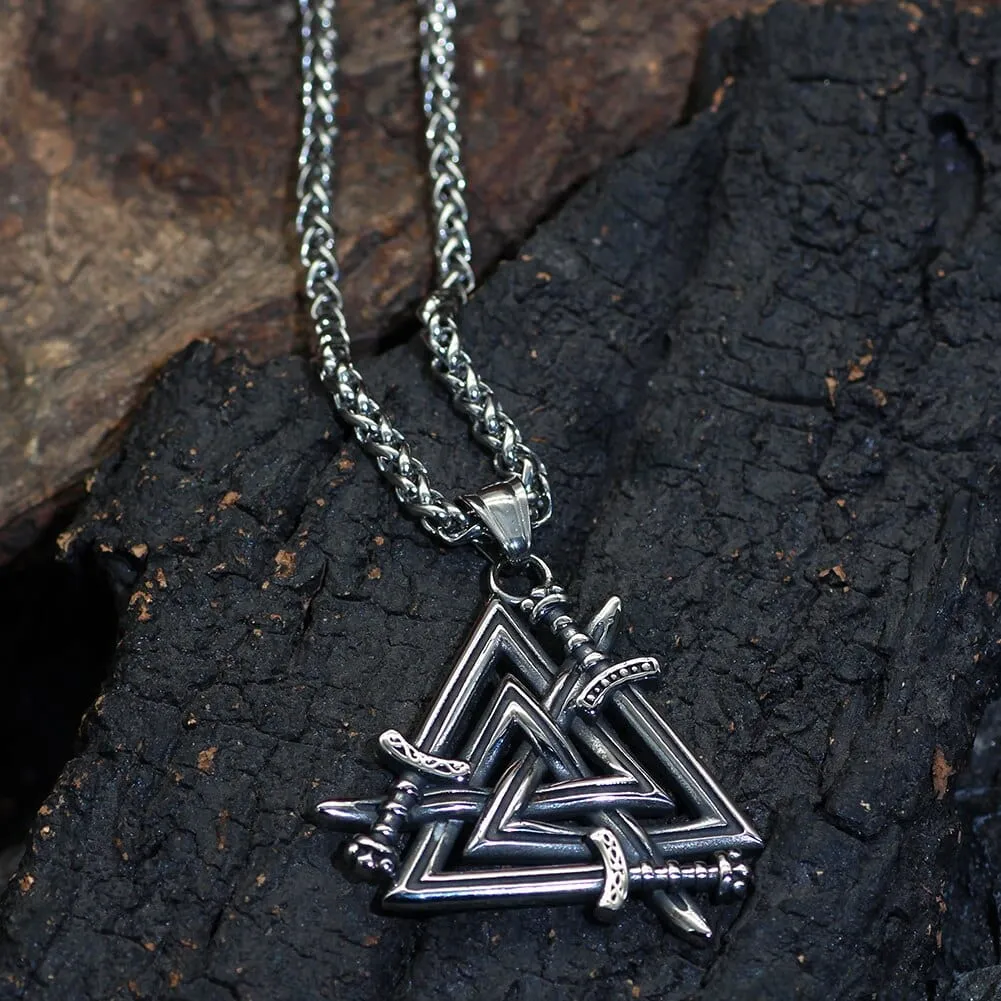 Collier Epées des Héros tombés - Valknut