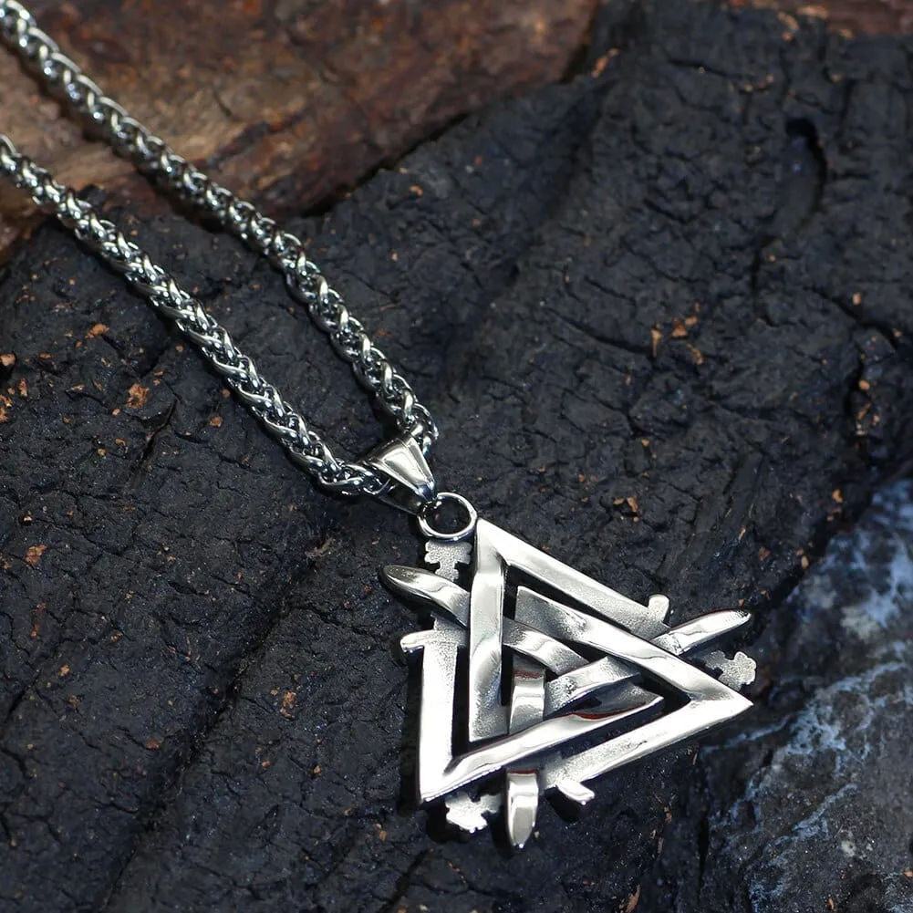 Collier Epées des Héros tombés - Valknut