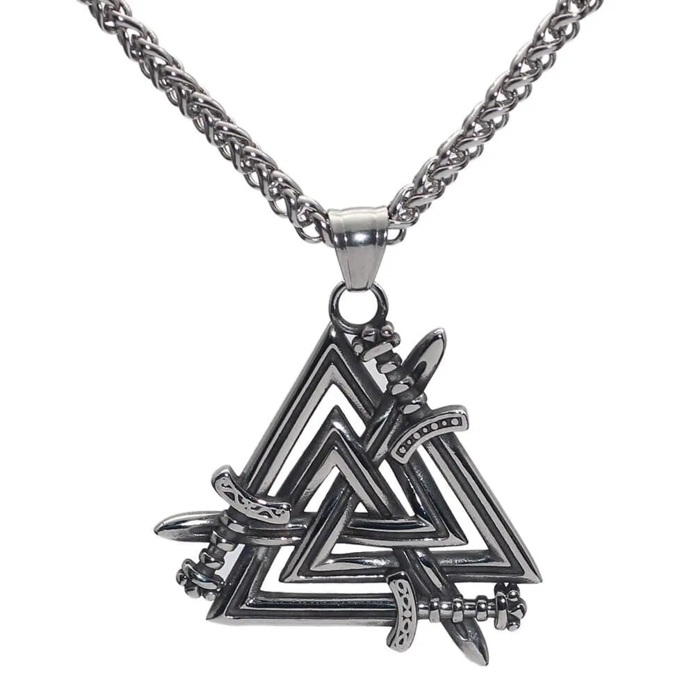 Collier Epées des Héros tombés - Valknut