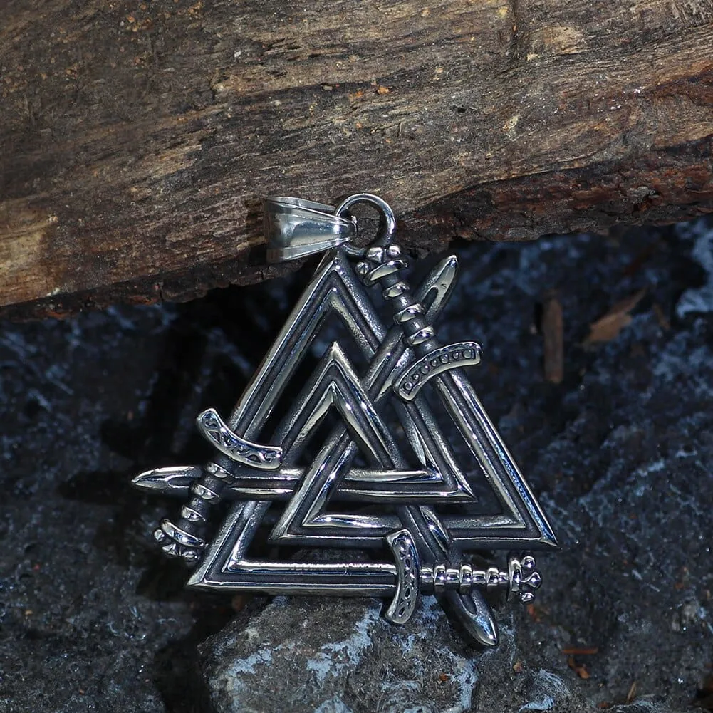 Collier Epées des Héros tombés - Valknut