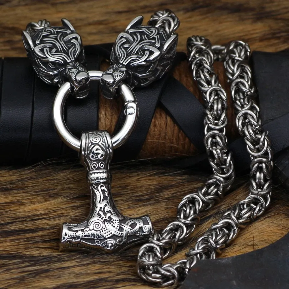 Collier puissance de Mjolnir et protection de Freki et Geri