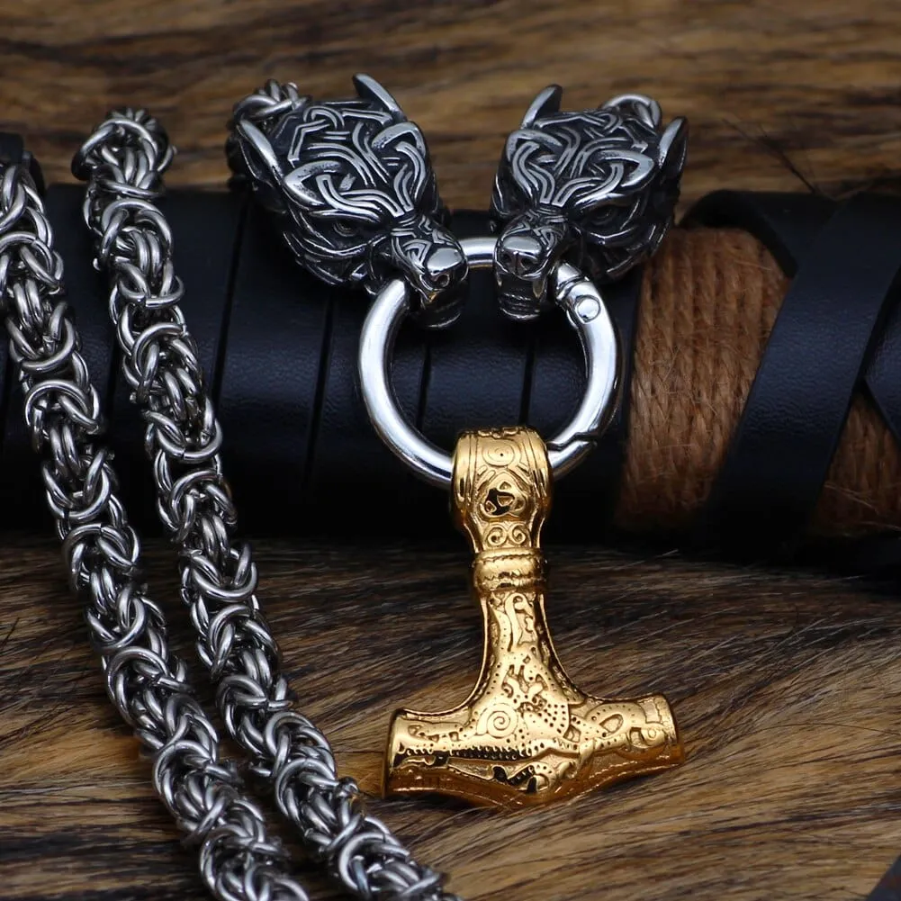 Collier puissance de Mjolnir et protection de Freki et Geri