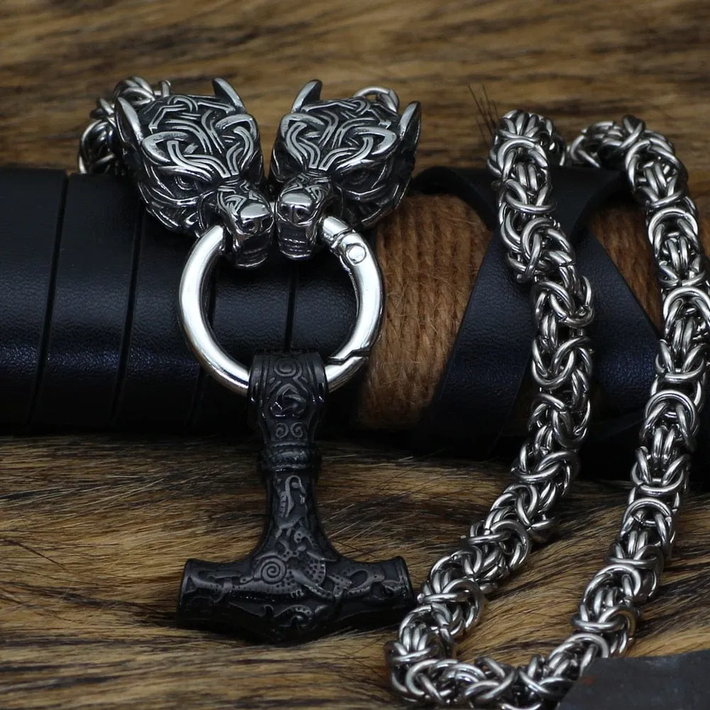 Collier puissance de Mjolnir et protection de Freki et Geri