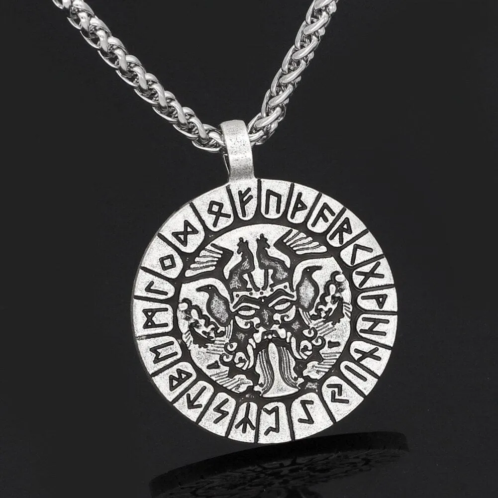 Collier runique visage d'Odin