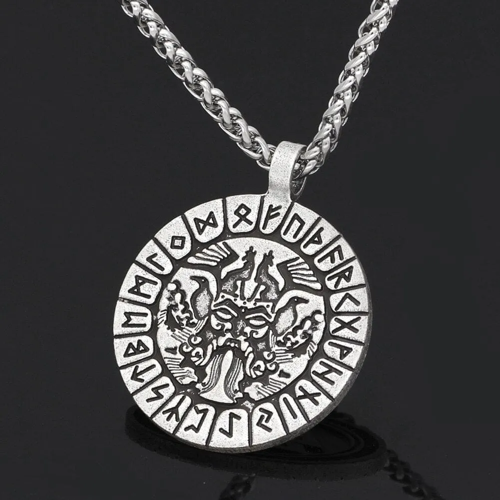 Collier runique visage d'Odin