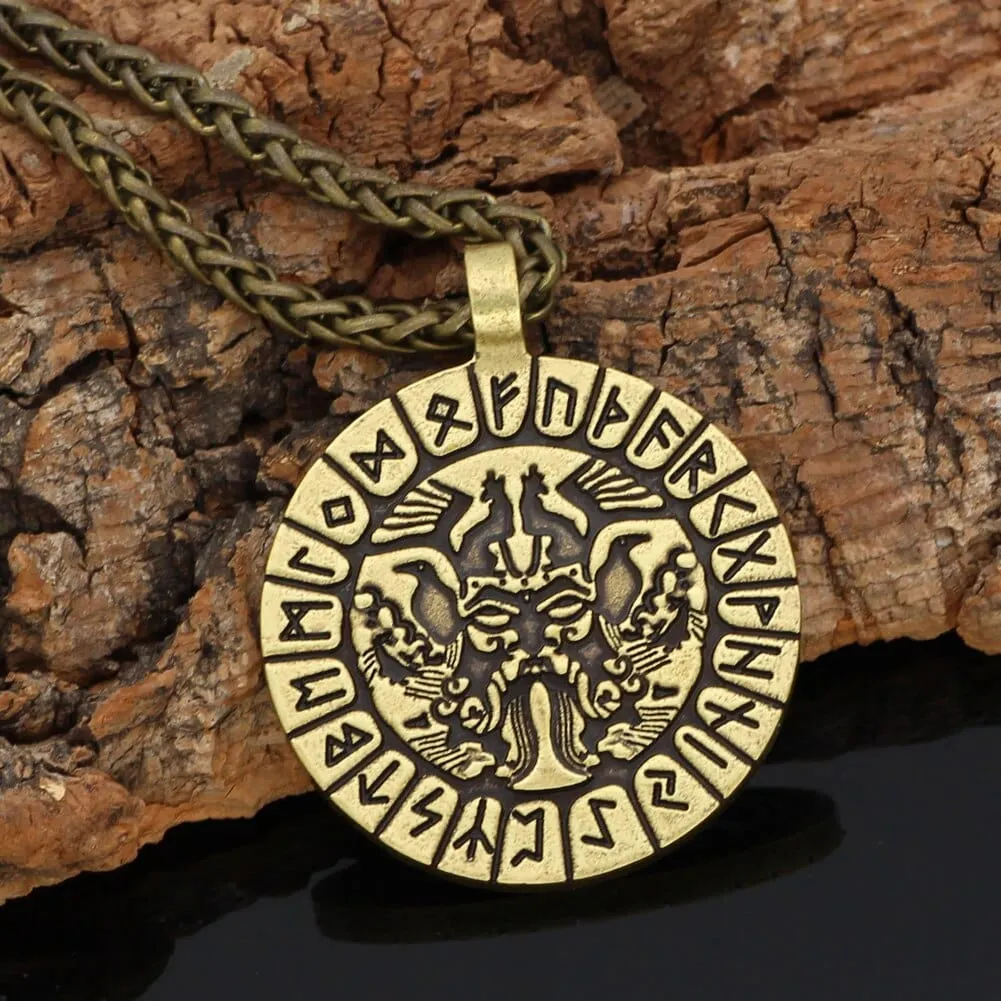 Collier runique visage d'Odin