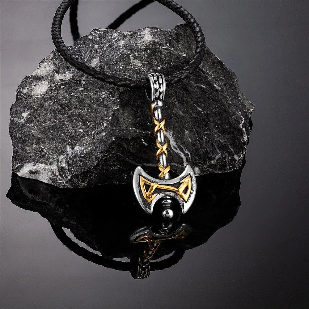 Collier Viking - Hache Viking Dorée