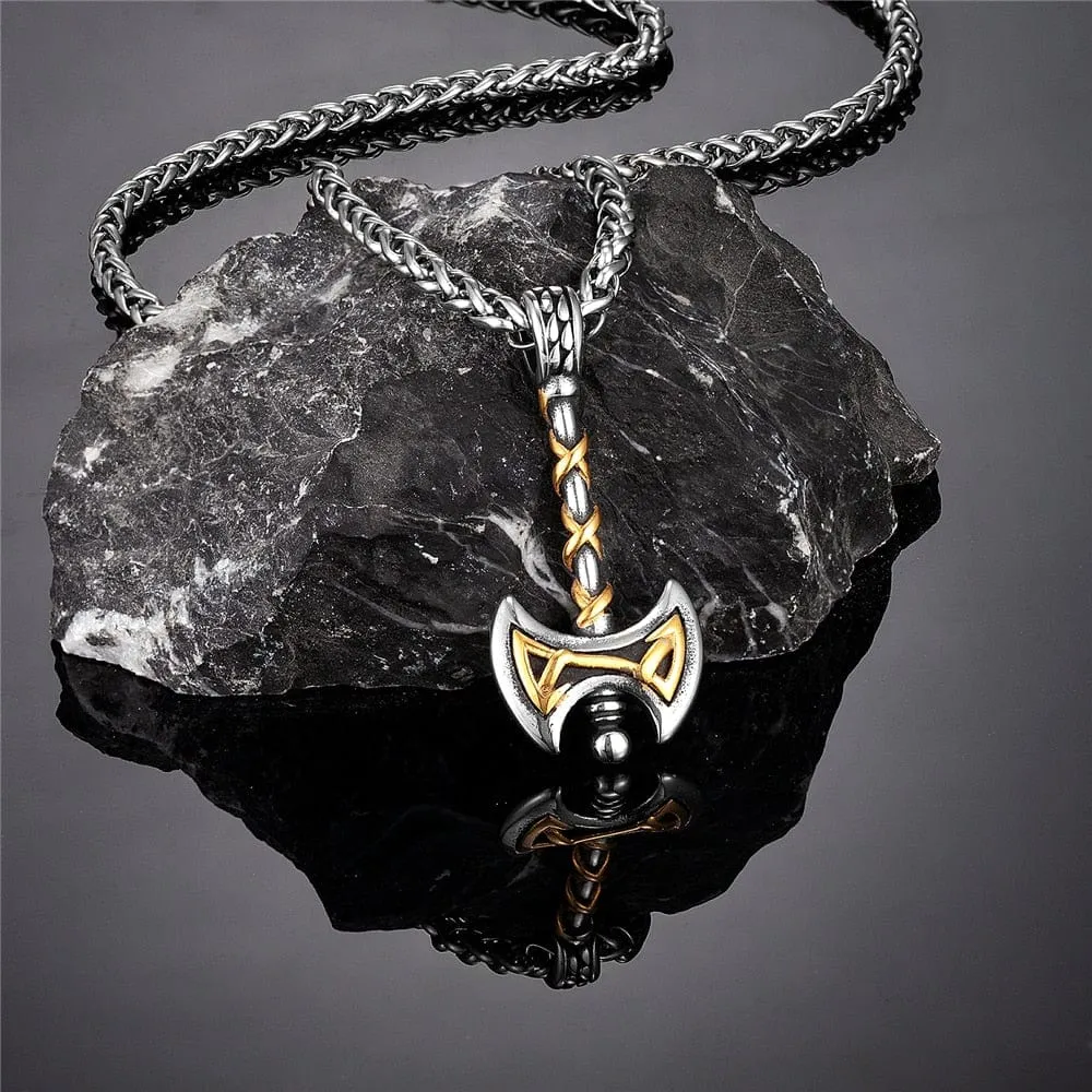 Collier Viking - Hache Viking Dorée