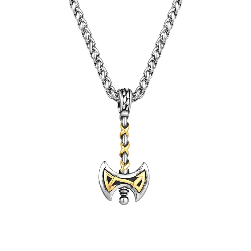 Collier Viking - Hache Viking Dorée