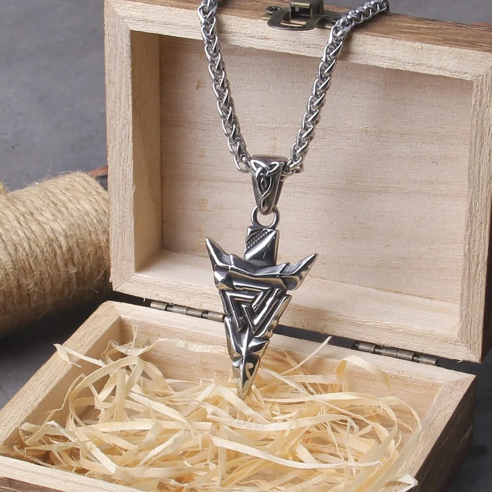 Collier Viking "Lance d'Odin Collier Valknut"