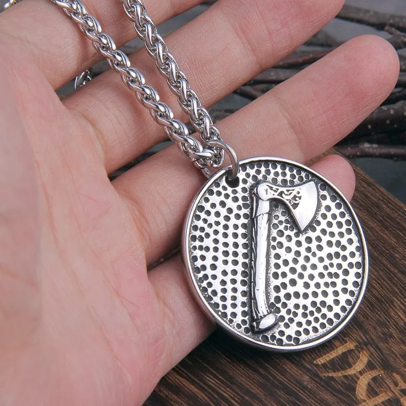 Collier Viking "Pendentif du Soleil Runic et Valknut"