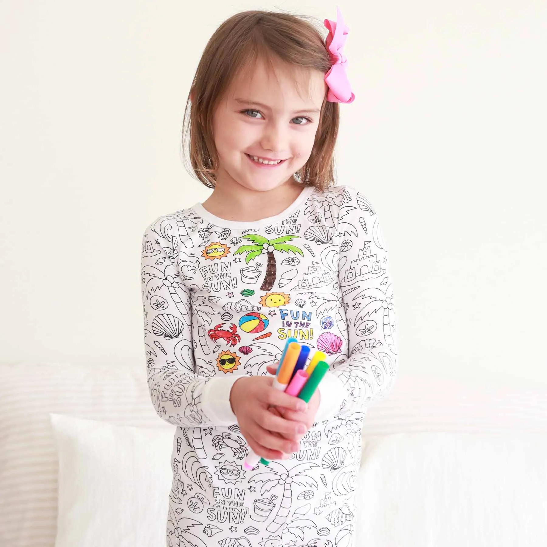 Colorable Two Piece Pajama Set | Beach Bash