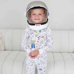 Colorable Two Piece Pajama Set | Blast Off