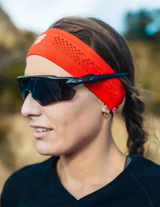 Compressport | Thin Headband On/Off  | Core Red / White